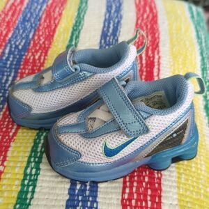 Nike‎ Shox toddler 3155-42 blue tennis athletic shoes size 4C
